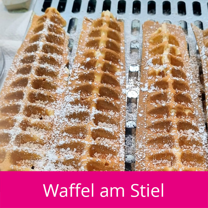 Waffeln am Stiel
