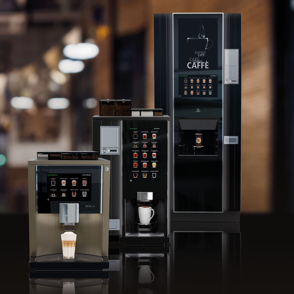 3 verschiedene Kaffeeautomaten