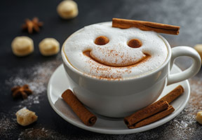 Cappuccino mit Smilie