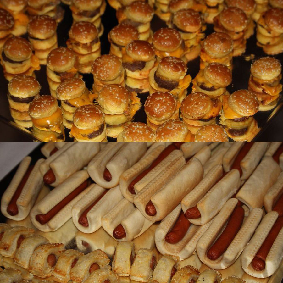 mini Burger und HotDogs