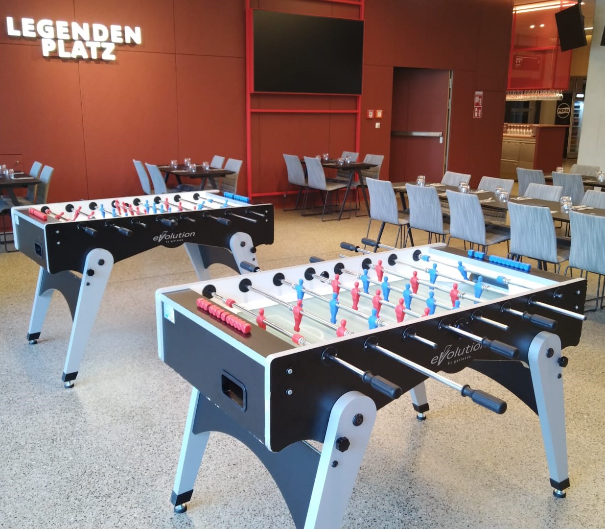 Tischkicker in einem Konferenzraum